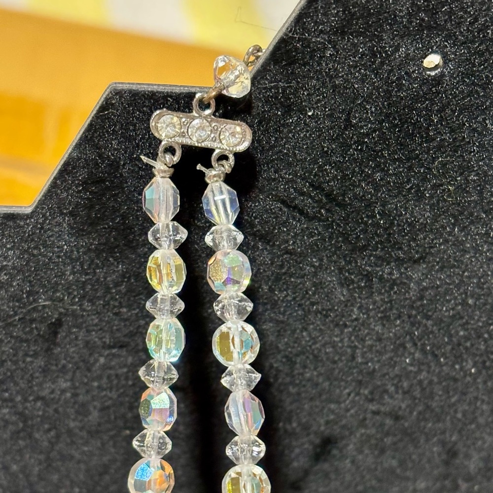Dazzling Vintage Double-Strand Aurora Borealis Crystal Necklace - Picture 5 of 14